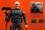 Placeholder: packaging label Mike pence g.i. joe toy With a gun space force uniform action figure, fluorescent orange, pricetag, snowcat