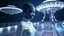 Placeholder: "Artistic photography (((FULL BODY from HEAD to FEET +profile))), enormous almond shape lighted crystal clear eyes, she is gorgeous, dressed in a white shiny jumpsuit she is a gorgeous smiling extra terrestrial woman with indigo purple blue skin with a high elongated skull like Nefertiti, 40 y/o asian, she wears White tight boots without heels, and she is outside on the flying saucers large landing deck of the space station in cosmos.