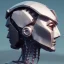 Placeholder: Robot cute profile head portrait, warrior costume, village, meditation, 8k quality