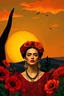 Placeholder: imagen de un atardecer inspirado en frida kahlo