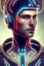 Placeholder: cyberpunk, head, men, portrai, tron