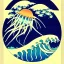 Placeholder: An astronaut floating in space surrounded by a halo of glowing jellyfish, done in the style of Hokusai's The Great Wave off Kanagawa