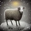 Placeholder: sheep in wolf's clothing snow vintage realistic