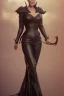 Placeholder: Robin Wright as evil queen in black leather, busty, cleavage, curvy, Claire Underwood, angry, stern look. character design by cory loftis, fenghua zhong, ryohei hase, ismail inceoglu and ruan jia. unreal engine 5, artistic lighting, highly detailed, photorealistic, fantasy