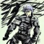 Placeholder: Solid Snake, in Style of Jojo's Bizarre Adventure, Manga Drawing, by Jim Lee