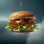 Placeholder: Flying burger