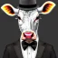 Placeholder: A cow wearing a suit and tie