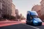 Placeholder: A Tesla 'Semi' (semi truck) is going at a high speed, on the streets of San Francisco. (CINEMATIC, WIDE ANGLE LENS, PHOTO REAL)