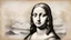 Placeholder: Mona lisa with a translucent horizontal brushstroke of white covering her eyes, sketched strokes outline her figure as well Mona lisa with a translucent horizontal brushstroke of white covering her eyes, sketched strokes outline her figure as well