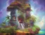 Placeholder: mystical house on a hot tropical island, fantasy art,