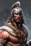 Placeholder: Barbarian warrior (only face); tundra come sfondo