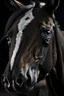 Placeholder: Horse with photo-realistic eyes, scary