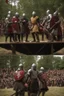 Placeholder: medieval fighting tournment arena into the woods