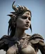 Placeholder: Female statue wearing dragon scales, otherworldly, magnificent, majestic, highly intricate gigantic derelict statue, Realistic photography, incredibly detailed, ultra high resolution, 8k, complex 3d render, cinema 4d.