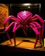 Placeholder: A magenta arcane elemental spider painted by Frank Lloyd Wright