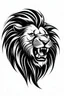 Placeholder: roaring lion ink logo, white background