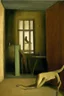 Placeholder: a chimera in a liminal room depicted by balthus