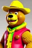 Placeholder: Anthropomorphic bear dressed like Woody from Toy Story