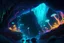 Placeholder: A breathtaking, bioluminescent cave system filled with glowing fungi and neon-colored flora, illuminating the darkness and creating an otherworldly atmosphere.