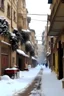 Placeholder: An Egyptian street full of snow, selling Christmas atmosphere and a Christmas tree