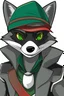 Placeholder: Make a Sly Cooper: Thieves in Time styled oc. He is a raccoon with sleek, charcoal-gray fur and emerald-green eyes. He has a sly and mischievous expression, with a black mask-like pattern around his eyes. He wears a tattered, dark blue bandit's outfit with a red sash and a feathered hat that adds to his roguish charm. He also sports a leather pouch at the base of his tail for carrying stolen treasures.