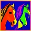 Placeholder: horses pop art