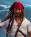 Placeholder: captain jack sparrow, extreme details, real, drinking , enjoying, sober, digital art, extreme colors --ar3:2--v4--q2