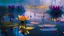Placeholder: misty evening in the swamp, close up holographic gold and silver polish perfectly shaped flowers, yellow and pink and blue and orange, glowing fantasy, gold and orange and red and black, Salvador Dali, holographic data, soft body, shadow play, light, fog, atmospheric, vivid, red, purple, blue, cinematic, film light, hyper detailed, hyper realistic, masterpiece, atmospheric, high resolution, vivid, high contrast, dark angle, art by Koos Roos, 8k, HDR, 500px, swamp backgr