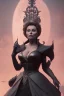 Placeholder: Sophia Loren as evil queen in black leather, cleavage, angry, stern look. character design by cory loftis, fenghua zhong, ryohei hase, ismail inceoglu and ruan jia. unreal engine 5, artistic lighting, highly detailed, photorealistic, fantasy