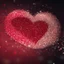 Placeholder: motion blur red glitter heart