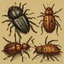 Placeholder: three ticks, bugs, tickbugs, they are wrestling on a bed, beautiful art