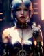 Placeholder: Nier, yorha, 2b, clear complexion, waist up portrait, 8k resolution, intricate details, ornate details, soft lighting, vibrant colors, retroanime, masterpiece, intricate eyeliner, dark eyeshadow, eyes, intricate tattoos, futuristic cityscape background