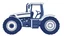 Placeholder: side profile of a modern tractor, simplified vector on white background