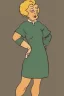 Placeholder: Illustration lady, full body shot, medium shot, stan Berenstain