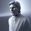 Placeholder: Greek white marble stature of harrison ford, full body, photo realistic, hight definition, 8k