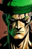 Placeholder: A comic portrait of Zoro, from che One Piece anime