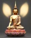 Placeholder: translucent glass alabaster sculpture, backlight, a Tibetan Buddha, very emotional, welcoming, love, luminescence, sculpture, photograph, studio lighting, product photography, figurine, unreal engine, cryengine, ambient occlusion