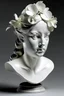 Placeholder: busto de mulher com cabeça de flor orquidea