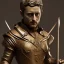 Placeholder: Statue Elijah wood, Rome style sculpture, full body,