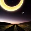 Placeholder: a large crescent moon with sparkles, dark, hazy, macro photography, tilt shift blur, high definition, 8k, beautiful, night sky, wind, stars, detailed warped