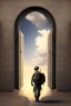 Placeholder: gateway between dreams the back of an american soldier