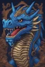 Placeholder: Blue dragon with mustache