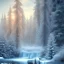 Placeholder: ice, blue, forest, snow, beautiful, mountain, masterpiece, expert, 8K, hyperrealism, sharp focus, cinematic lighting