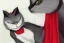 Placeholder: Vampire cat with cape