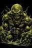 Placeholder: Science experiment Horror abomination mutant by Richard Corben, Todd Schorr, T-Shirt Design, Black Background