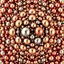 Placeholder: a mandelbox 3d fractal made of small metallic random color iso spheres