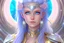 Placeholder: very very beautiful young lady, , blue eyes, pink long hairs, silver armer on the head, light long earrings, silver armer dress, gold and blue flowers lilies daisies