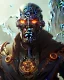 Placeholder: "cyborg, mysterious male, bird, full-scale head and shoulders portrait, 8k resolution concept art portrait by Greg Rutkowski, Artgerm, WLOP, Alphonse Mucha dynamic lighting hyperdetailed intricately detailed Splash art trending on Artstation triadic colors Unreal Engine 5 volumetric lighting Splash art fantasy"