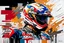 Placeholder: abstract oil painting, helmet MotoGp collection in garage. by DEREK GORES black-red-gold. artistic style Willem Haenraets , datailed -high resolution, Afremov, colorful in Kal Gajoum style