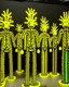 Placeholder: Light yellow electrical spires painted by Keith Haring